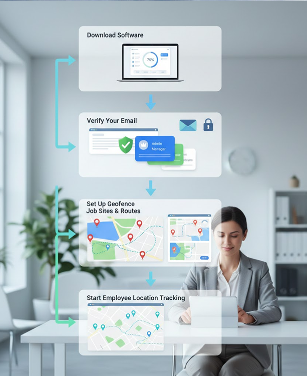 employee location tracking Setup
