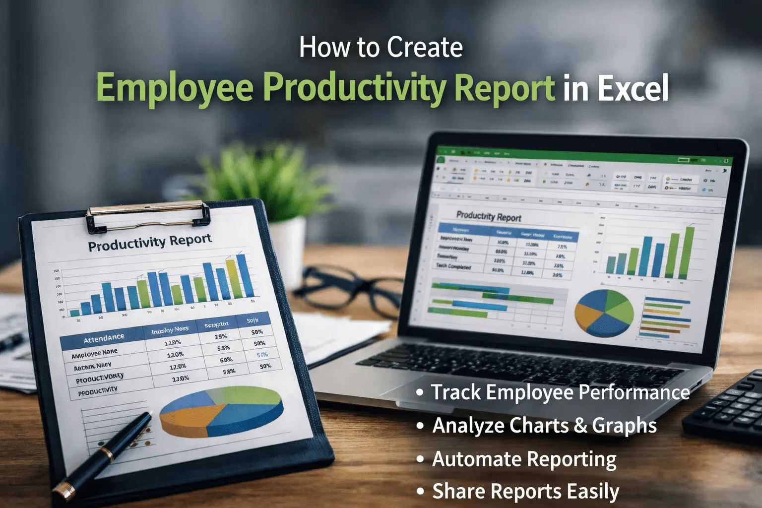 Create Employee Productivity Report in Excel