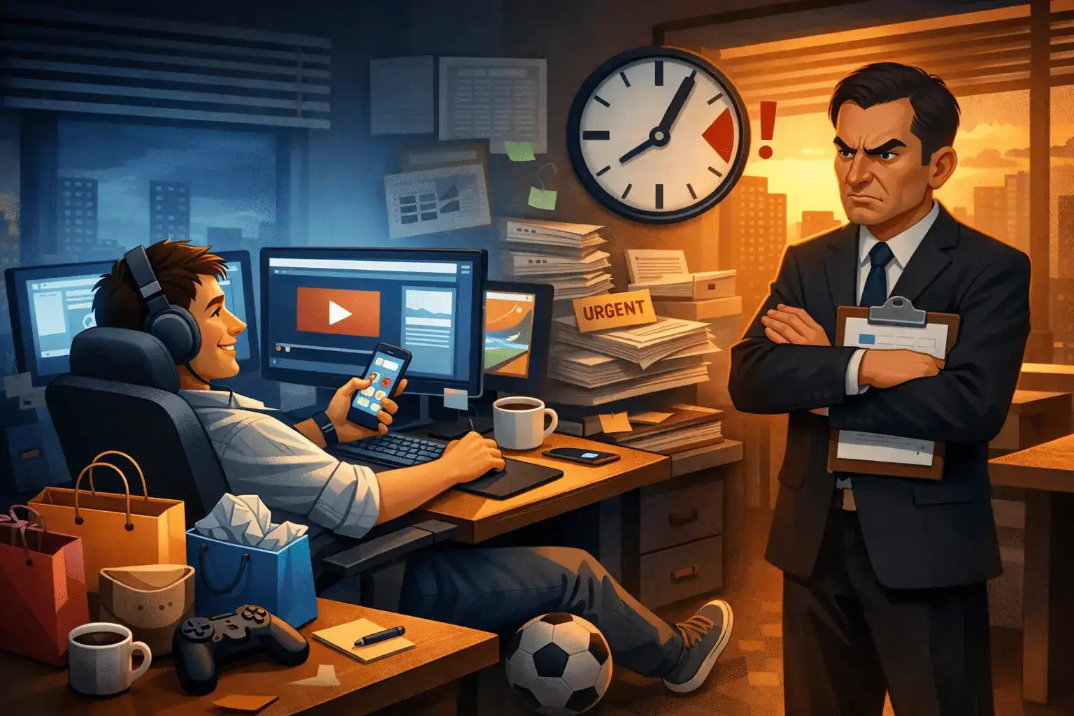 employees time wasting on computers