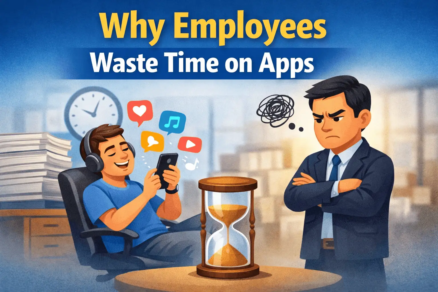 Employees Waste Time on Apps