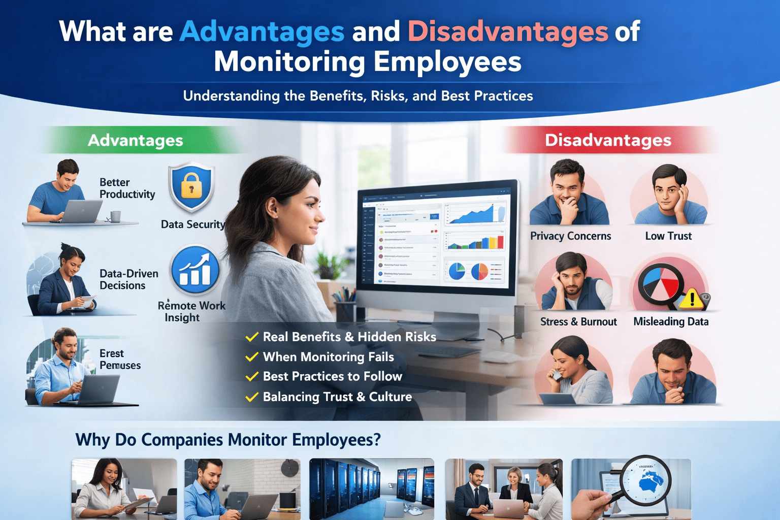 Advantages and Disadvantages of Monitoring Employees