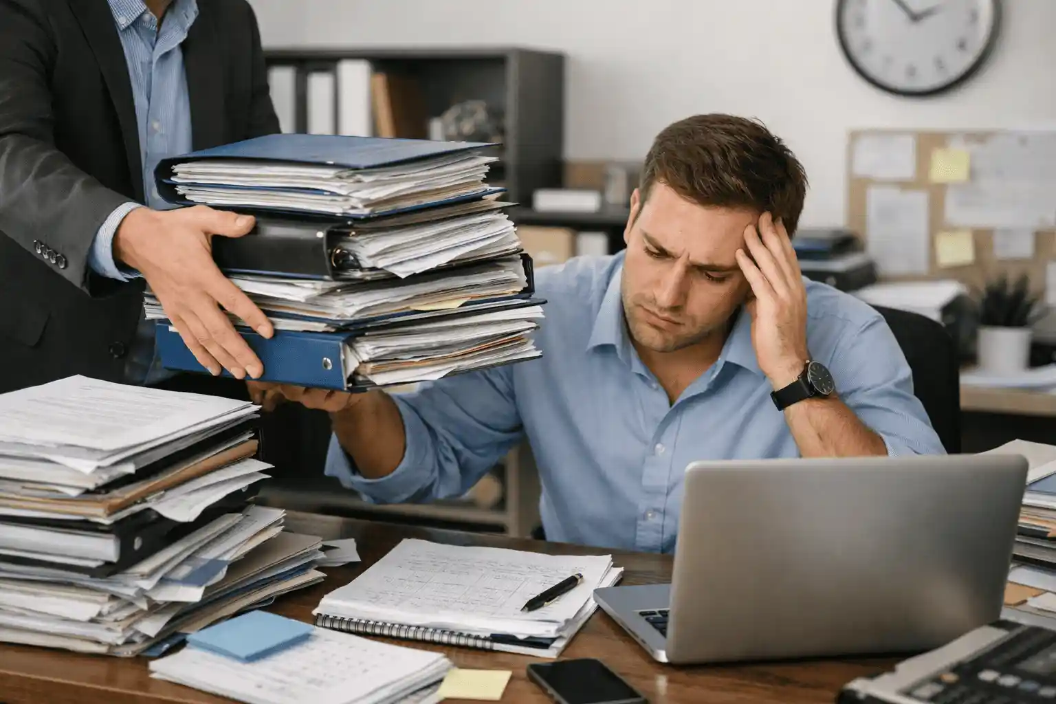 Heavy workload in the office