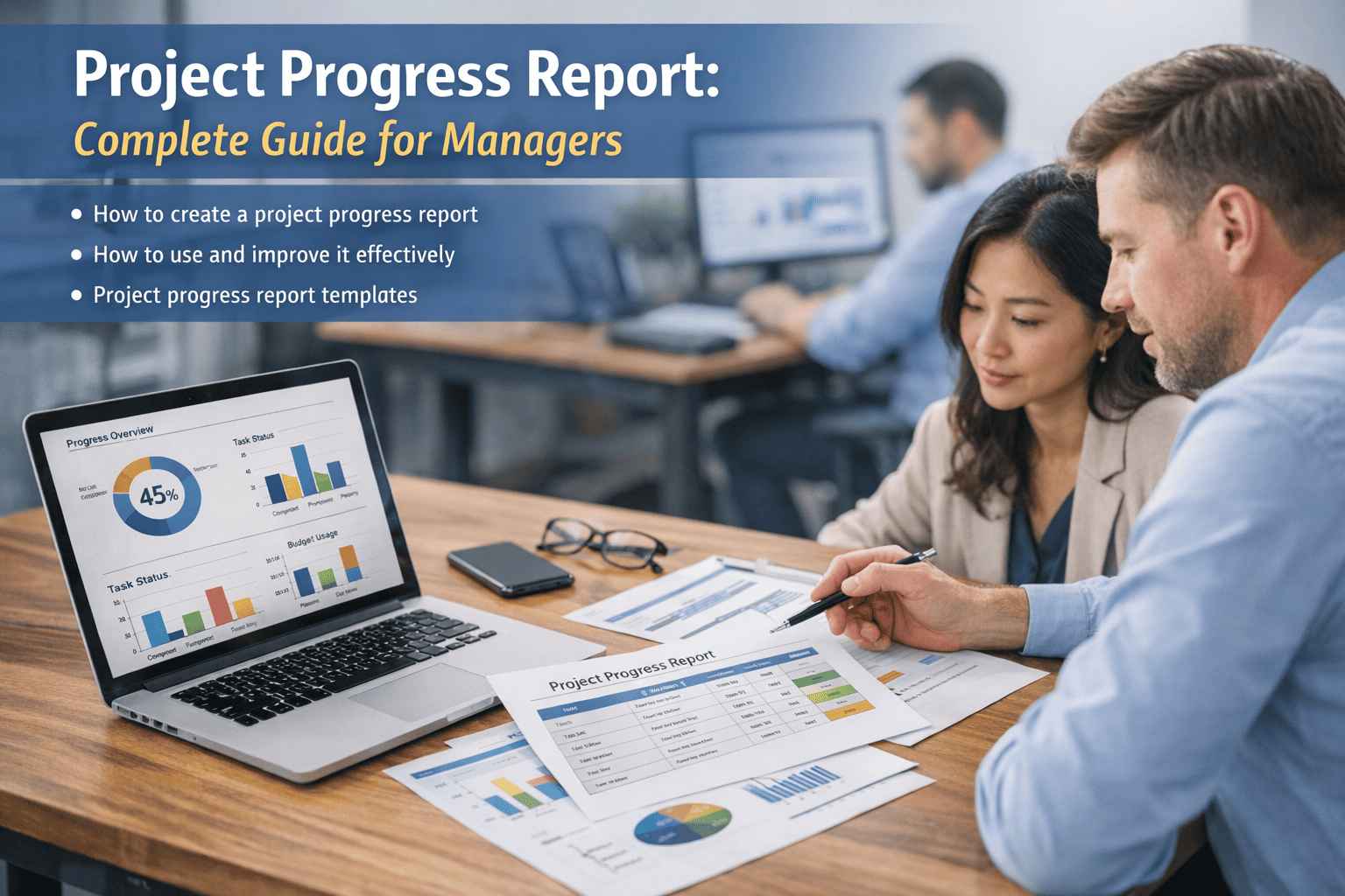 Project Report Photo Progres Project Progress Report Template | Track Tasks & Milestones