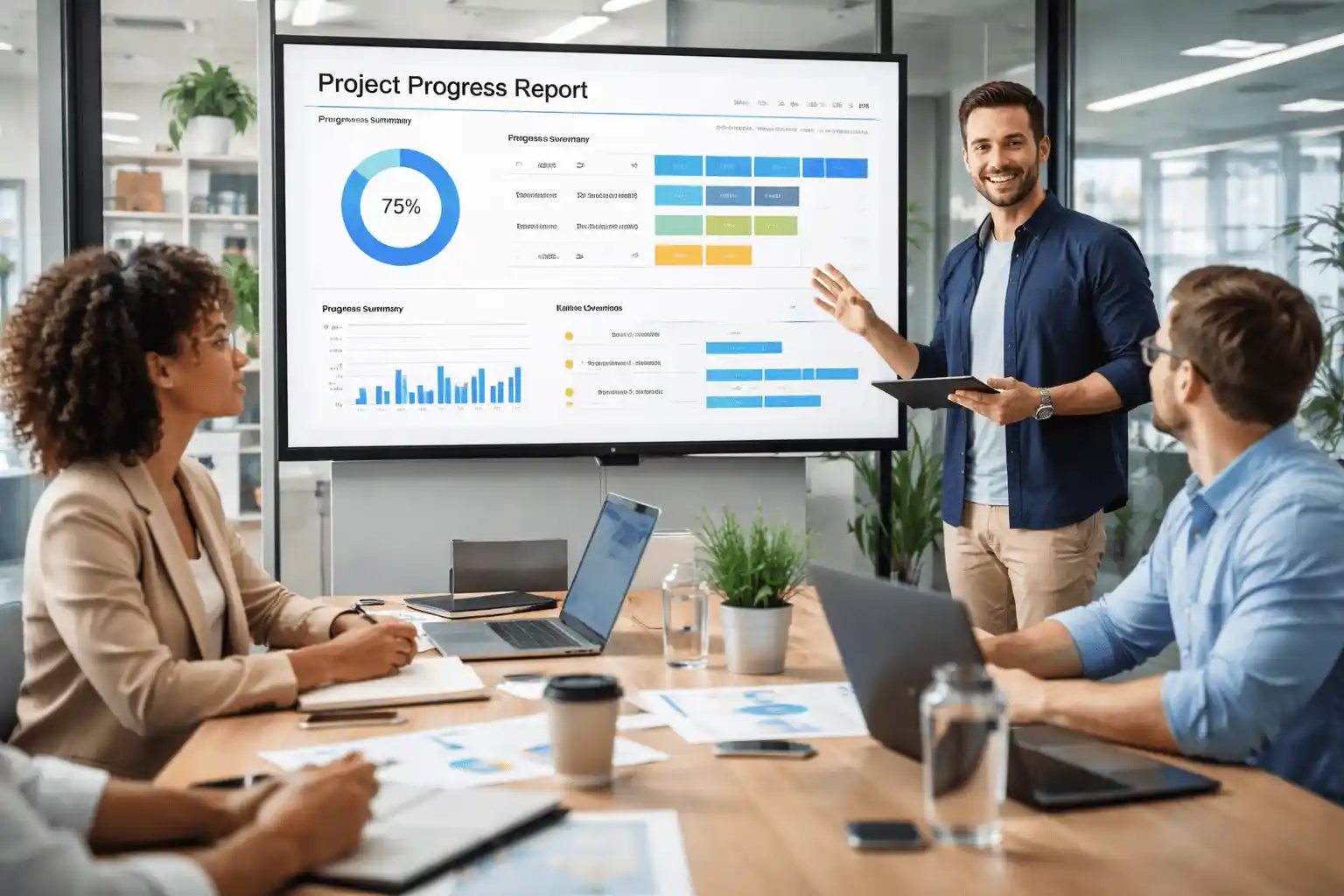 Tracking project progress reports