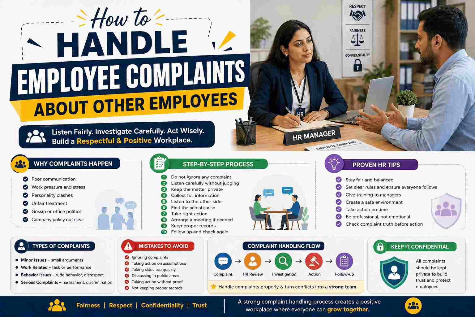 Complaint Performance How to Handle Employee Complaints in Workplace (10 Steps)