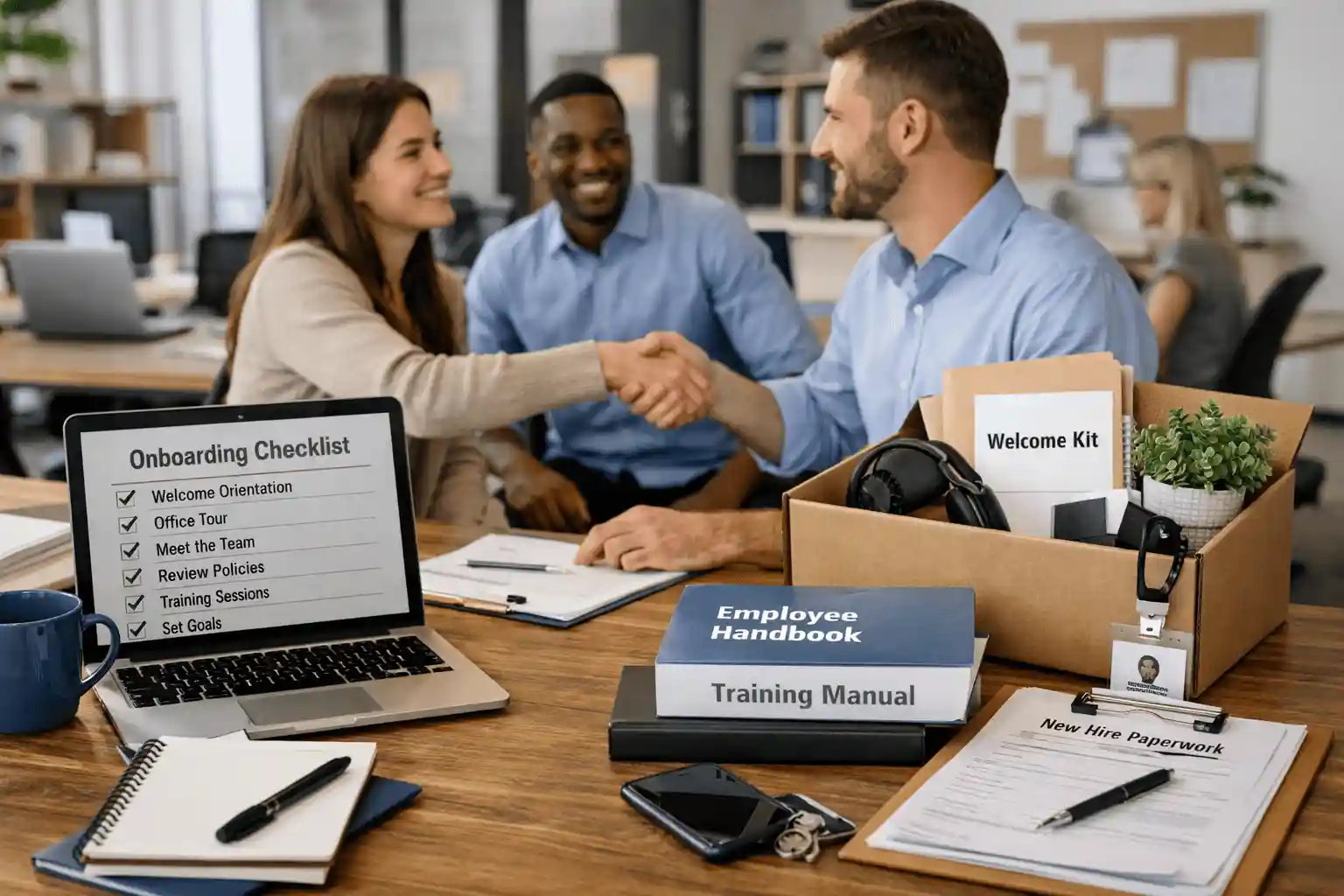 New employee onboarding teamwork