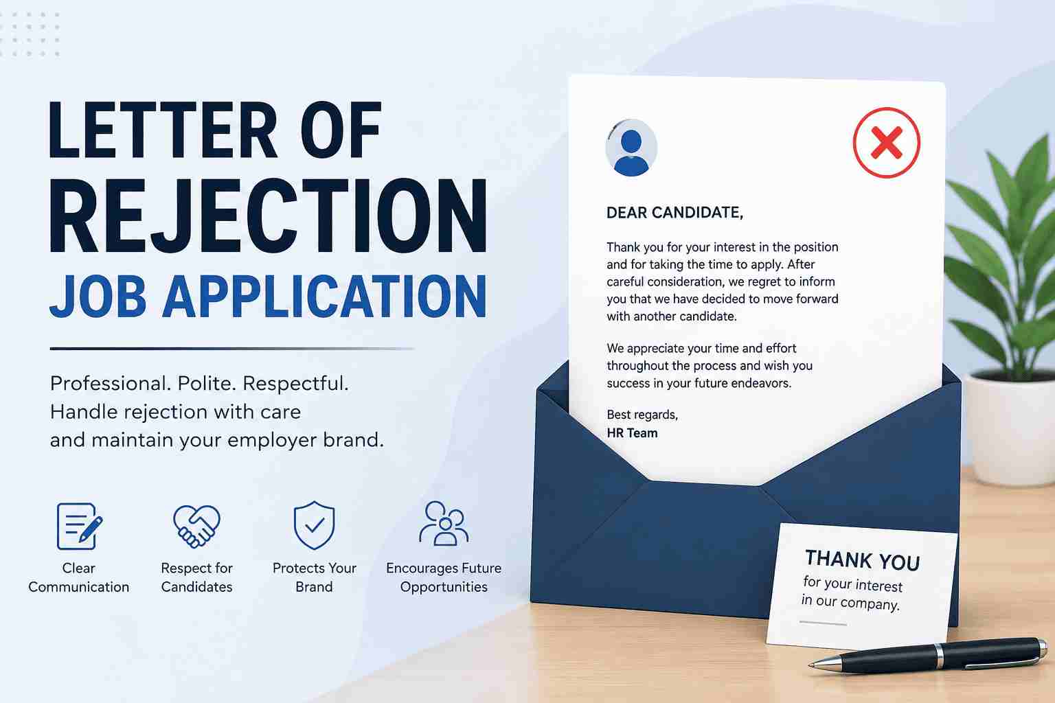 Rejecttion Letter of Rejection Job Application + 3 Email Templates