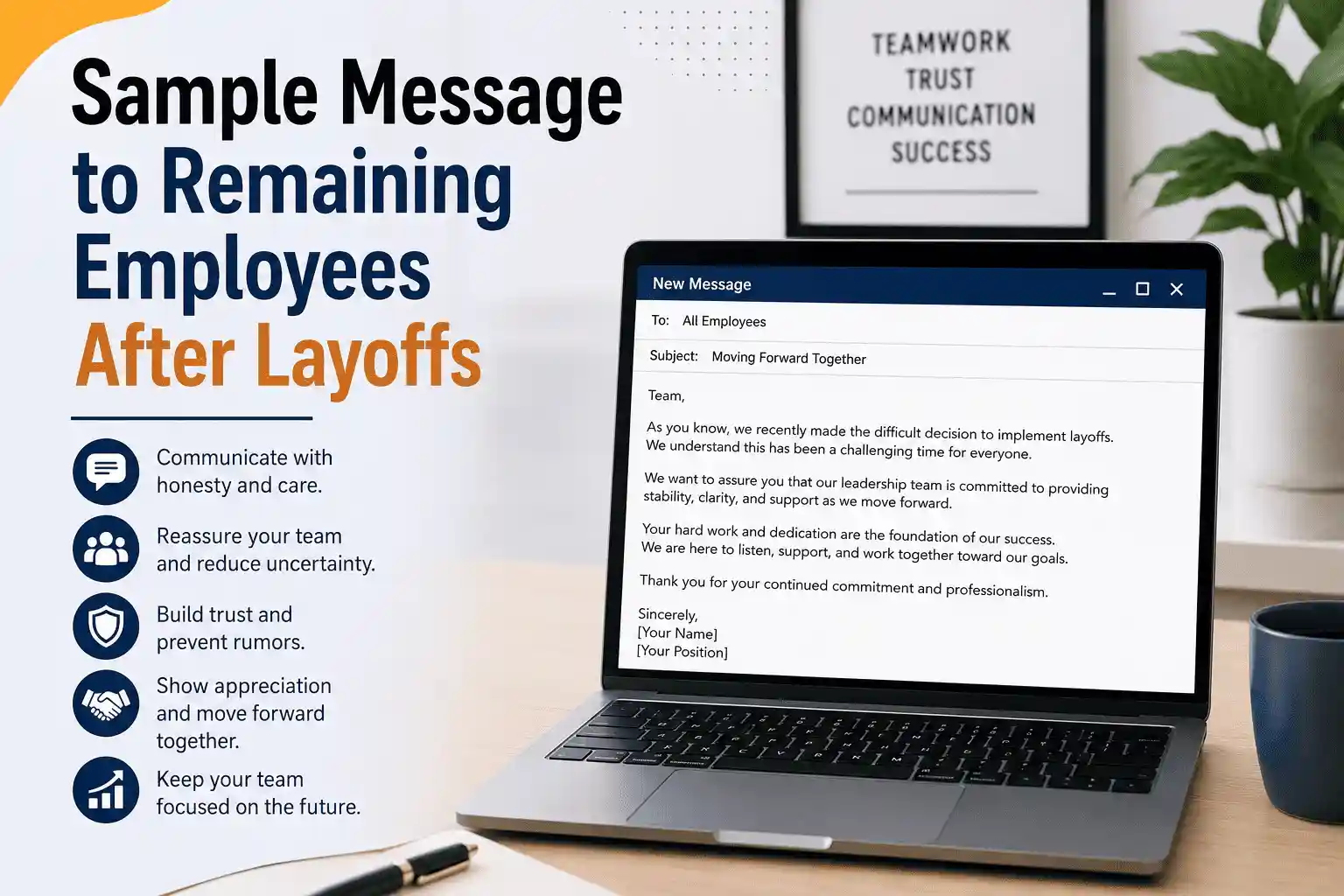 Sample Message to Remaining Employees After Layoffs
