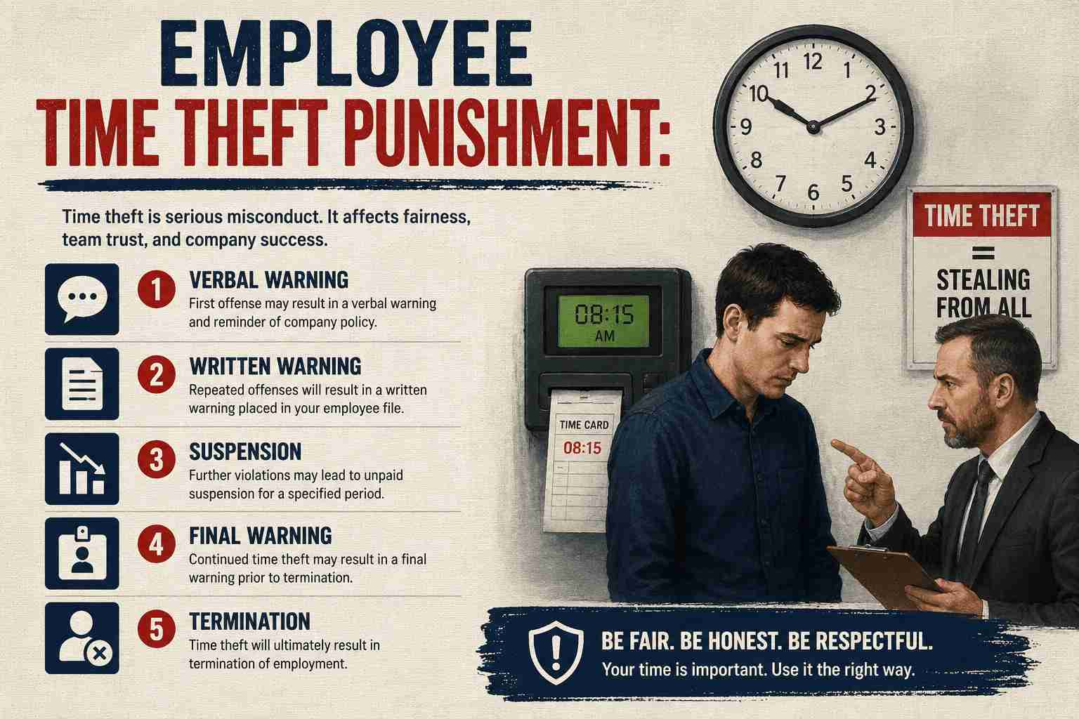 Time Theft Examples Employee Time Theft Punishment: How Companies Handle It