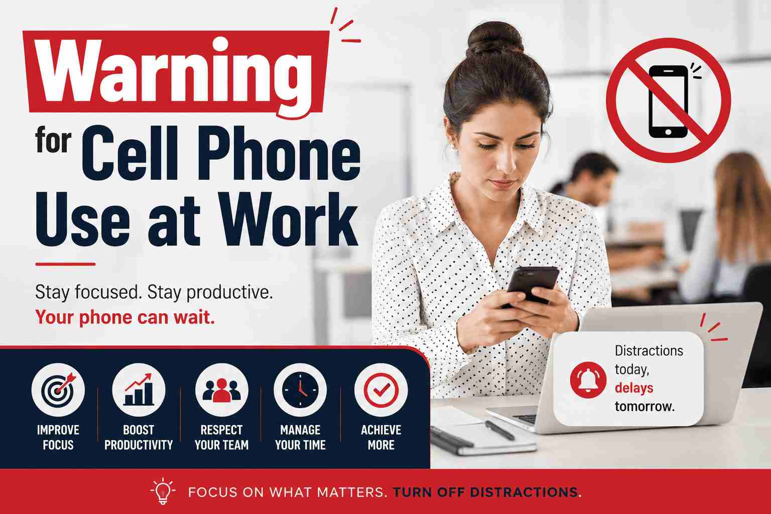 Phone Warning Example Warning for Cell Phone Use at Work | Workplace Rules