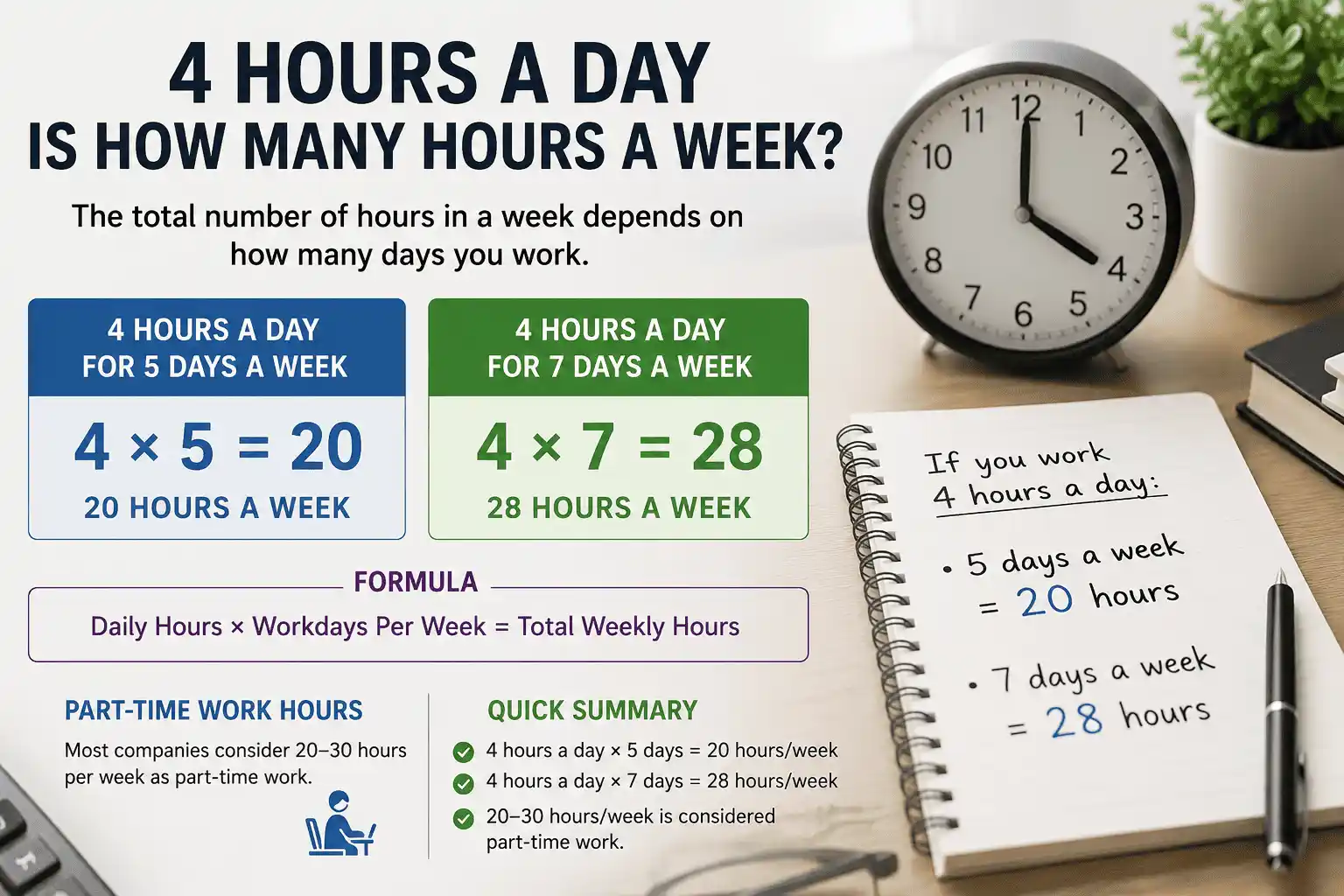 4 Hours a Day Is How Many Hours a Week