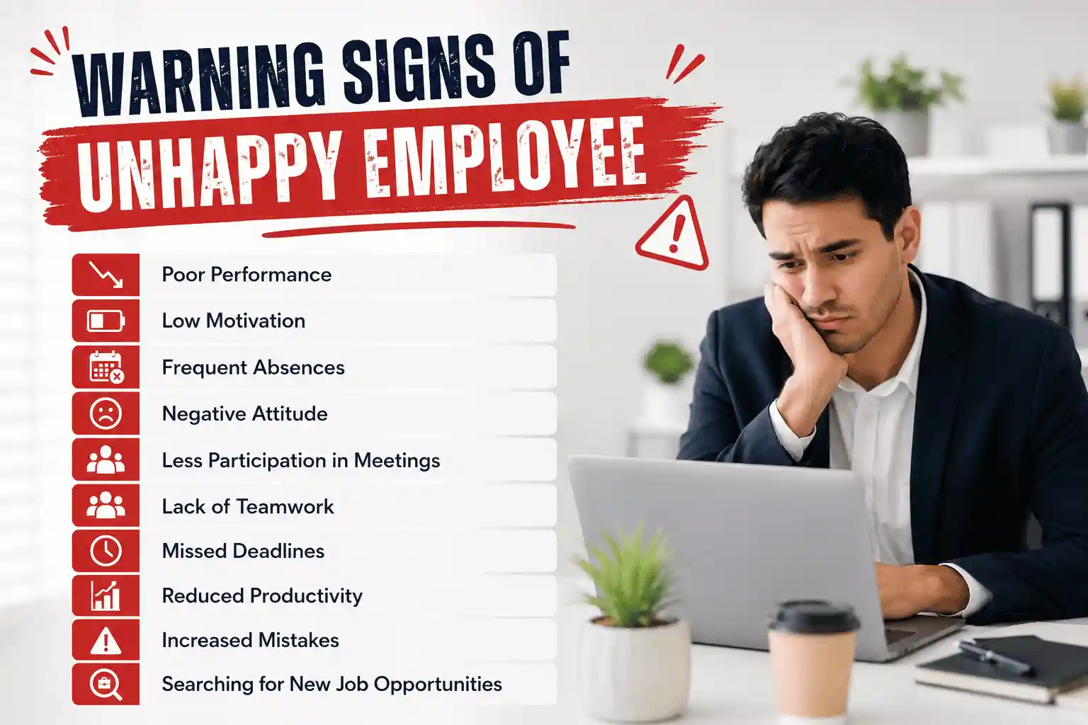Warning signs of an unhappy employee