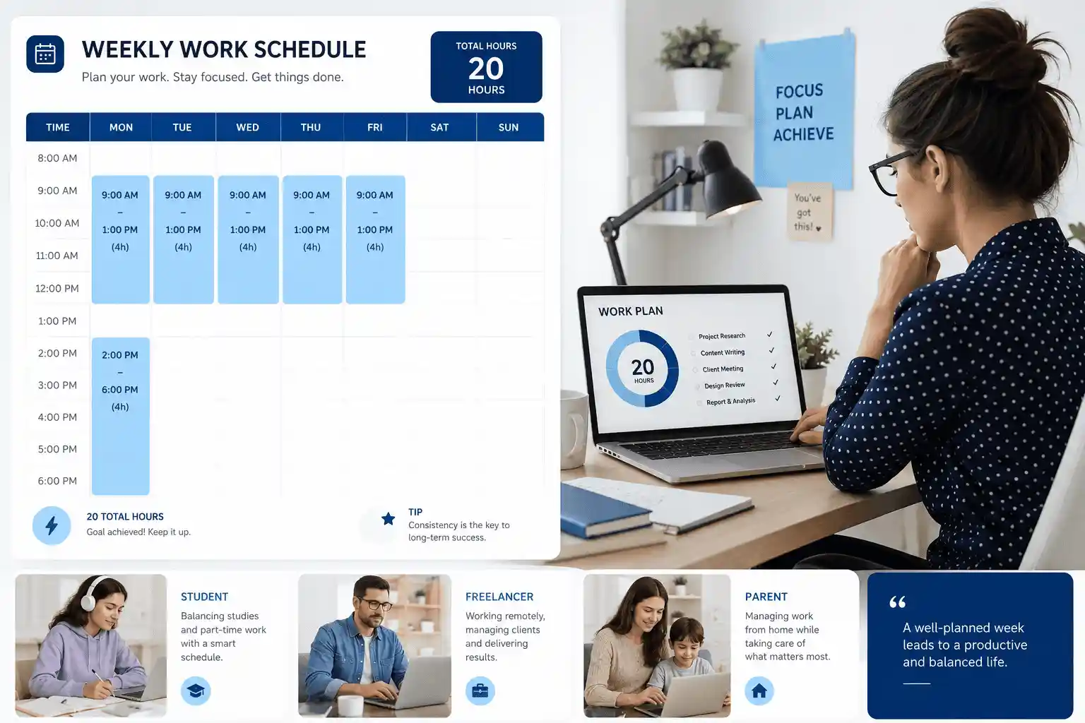 Weekly Work Schedule Planner