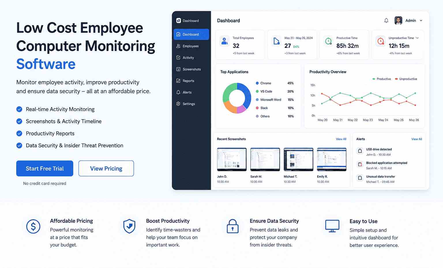 4 Best Low Cost Employee Computer Monitoring Software