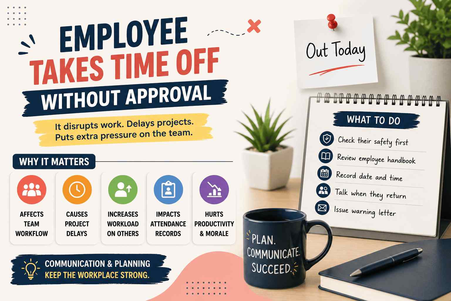 Without Employees Employee Takes Time Off Without Approval: Causes & Impact