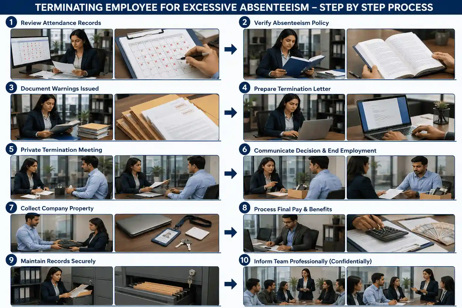 HR Absenteeism Termination Process Steps