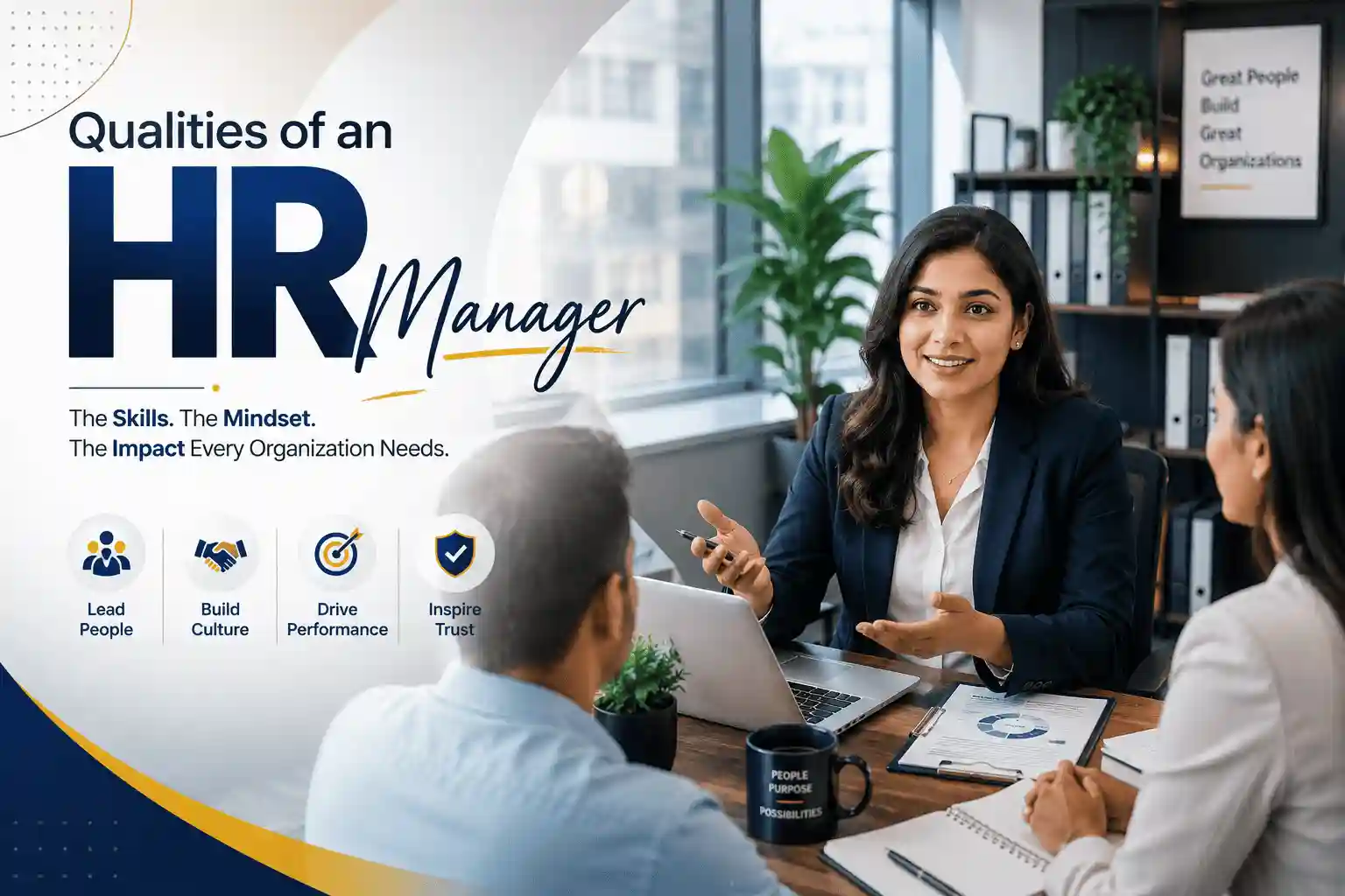 HR Manager Leading a Professional Meeting
