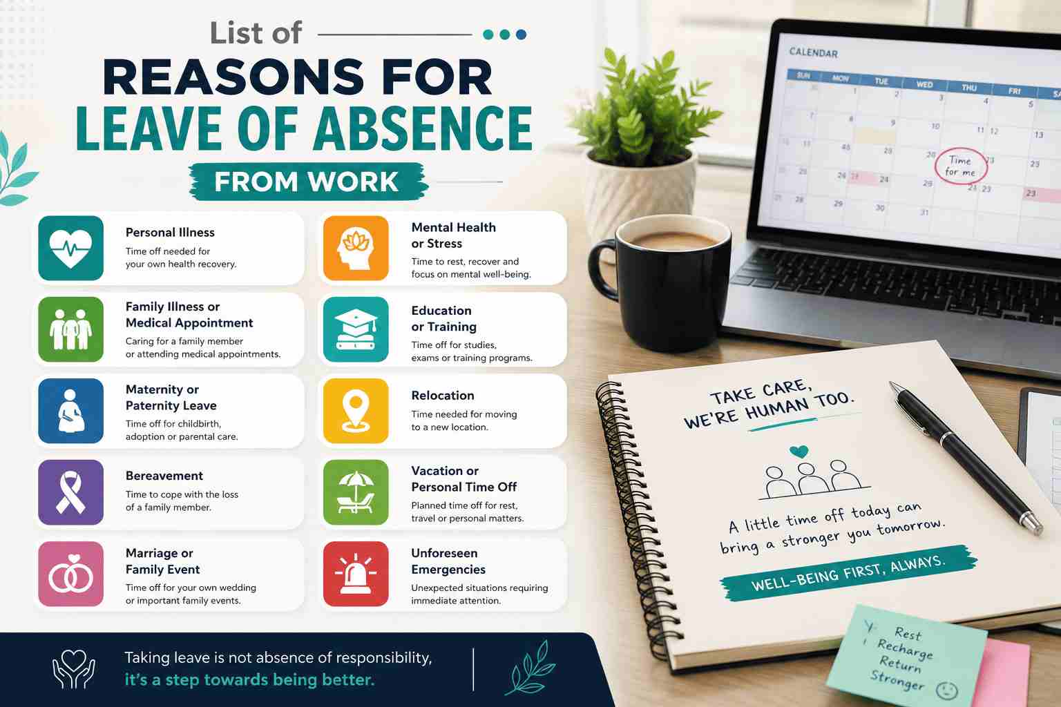 Tablur Work Example Top 8 Reasons for Leave of Absence from Work (With Examples)